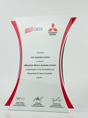 Mitsubishi Award Plaque | Design Awards