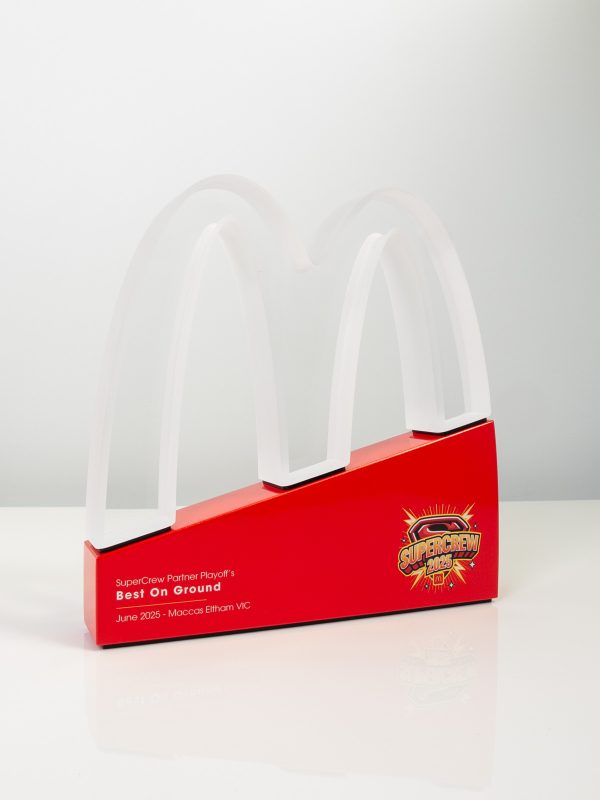 Custom corporate Maccas Eltham Employee Trophy