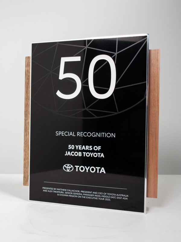 The Toyota Special Recognition Plaques