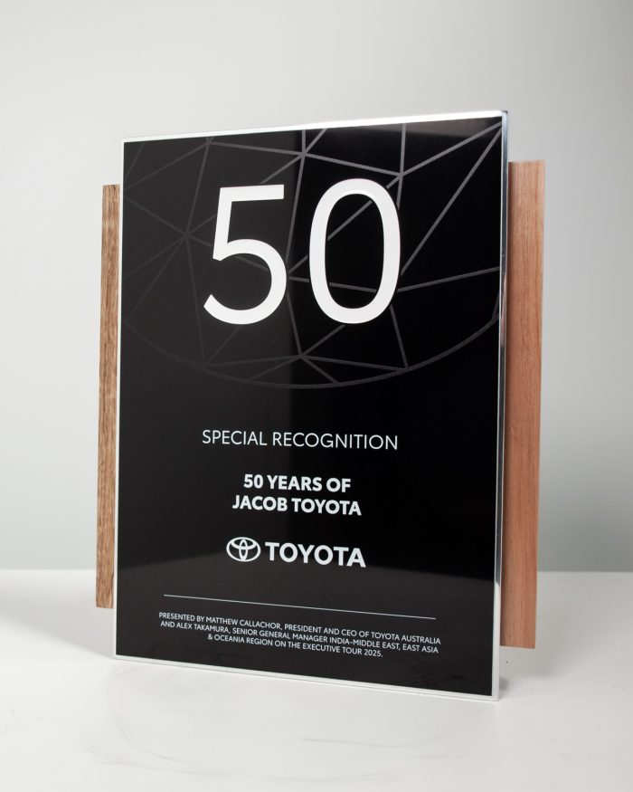 The Toyota Special Recognition Plaques