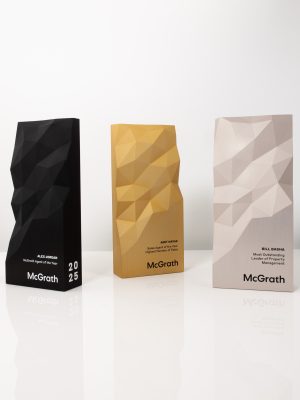 Bespoke Quartz Pillar Trophy | McGrath