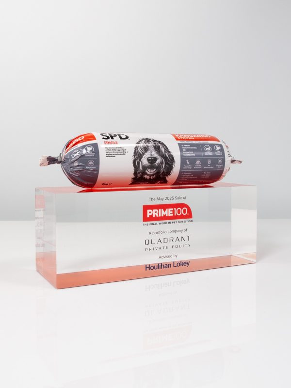 Prime 100 Dog Food Custom Acrylic Awards