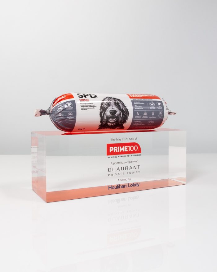 Prime 100 Dog Food Custom Acrylic Awards