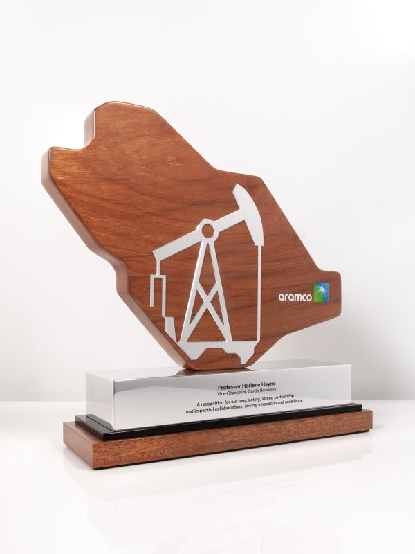 Bespoke Corporate Sustainable Timber Award | Design Awards for Aramco