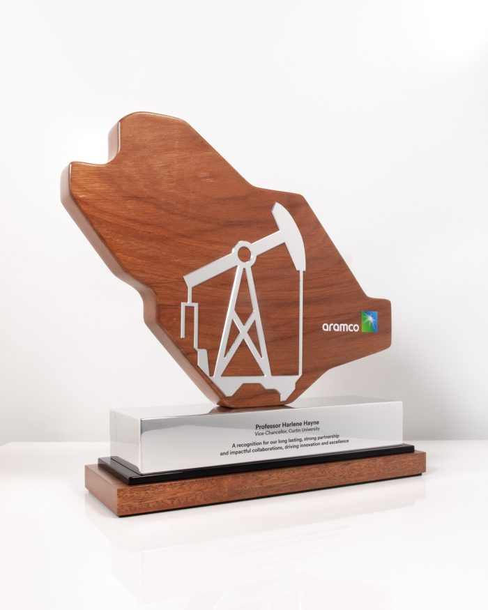 Bespoke Corporate Sustainable Timber Award | Design Awards for Aramco