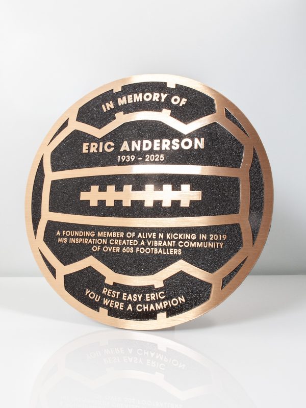 Bespoke Football Bronze Plaque - Design Awards